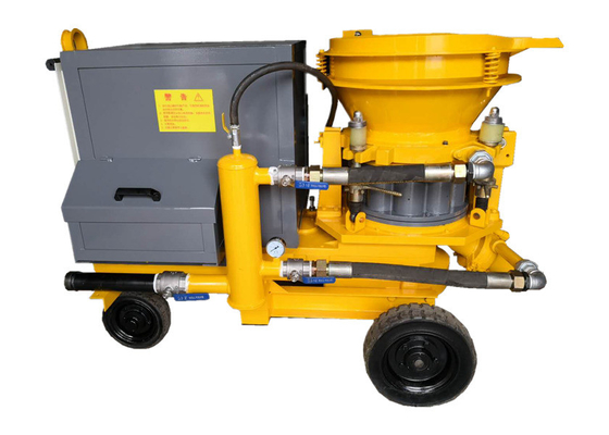 Mesin Shotcrete Kecil Kuning Mesin Penyemprotan Shotcrete Bergerak