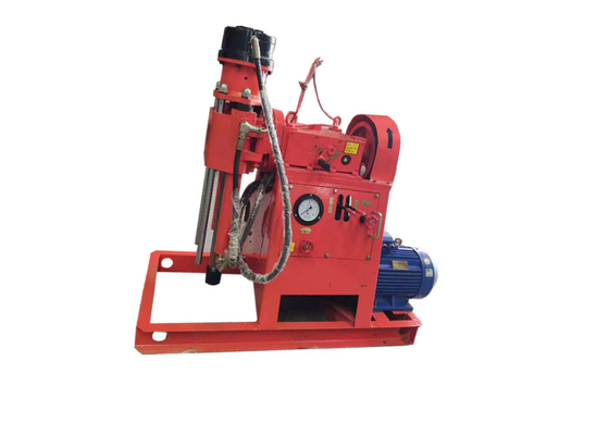 Merah 200m 250m Portabel Hidrolik Mesin Pengeboran Sumur Air Sumur Bor