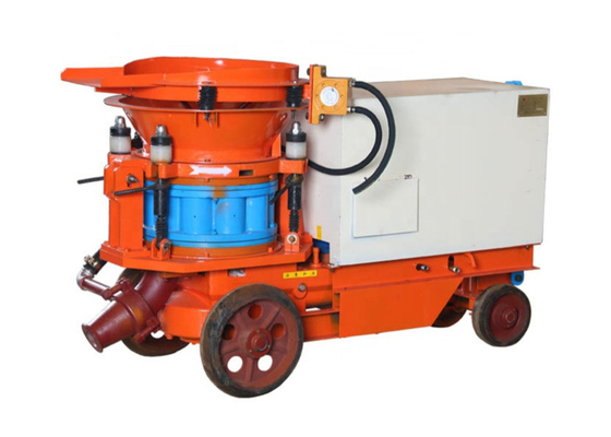 Orange 5m3 / H Mesin Guniting Pompa Shotcrete Kecil Dengan Kompresor